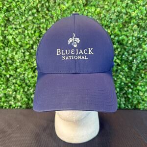 Blue Jack National Golf Mens Hat  Tiger Woods Golf Course Cap Adult Adjustable